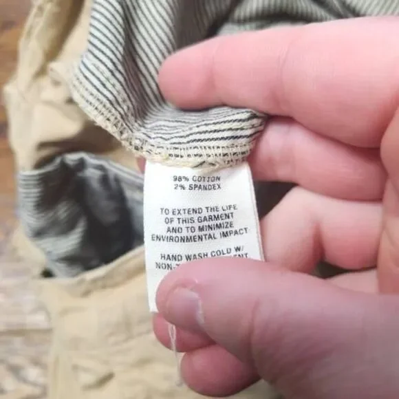 Alex Mil Neil Utility Pant Khaki Tan Tapered High Waist Cotton Preppy SZ 10 - Picture 4 of 5